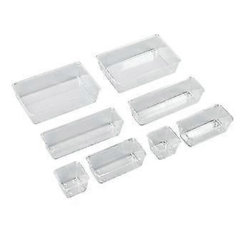 Clear Stackable Plastic Storage Box Organizer - 8PCS for Jewelry Craft Tools 2