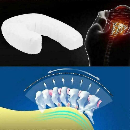 U-shaped Side Sleeper Pro Air Neck & Back Pillow White Therapeutic Solid-pillow 2