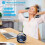 Blauer USB-Ventilator, leiser Ventilator, tragbarer leiser USB-Ventilator mit 3 Geschwindigkeitsstufen 4