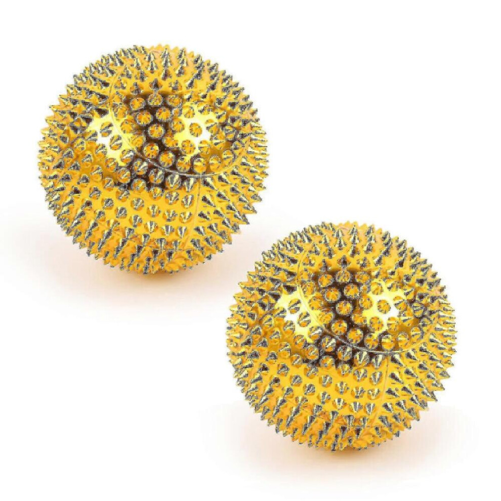 2pcs Massage Ball With Needles-acupressure Active Massager Spiky Hard Massaging Tool For Hand Foot