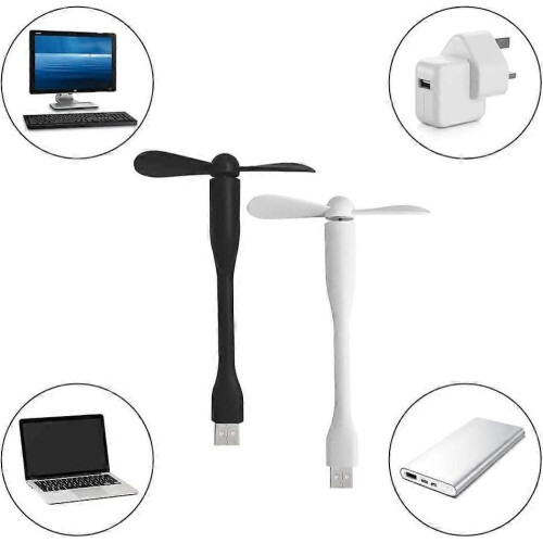 2 Stück verstellbare USB-Lüfter, leise Lüfter 1