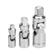3-delige universele dopsleuteladapter 1/4 3/8 1/2 inch, universeel scharnier, universele ratelsleutelset