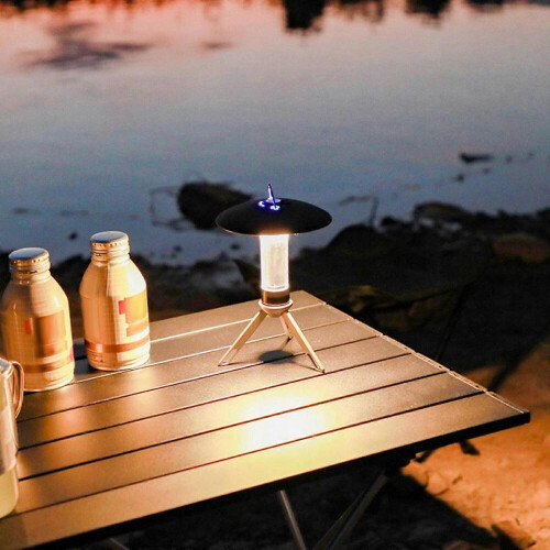 LED-Campingtaschenlampe, schwarz 2