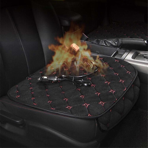 Coussin chauffant de siège auto 12V avec support dorsal et protection pour siège auto 2