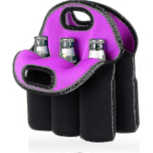 Bierflaschentasche, Flaschenhalter-Handtasche für 6 Flaschen, Weintasche