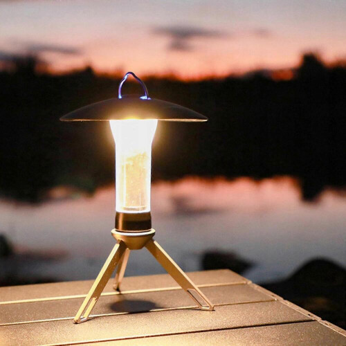 LED-Campingtaschenlampe, schwarz 1