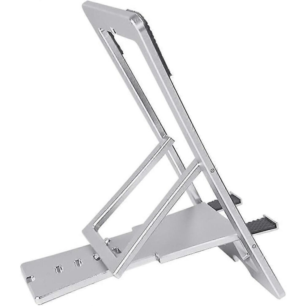 Adjustable Angle Height Phone Stand - Adjustable Phone Stand Stand - Foldable Phone Stand, Desktop Phone Stand (Silver) (1Pcs) Silver 8472608262241