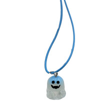 Collier pendentif en résine, bijoux de fête, cadeau-fantôme
