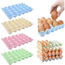 Caja para almacenar huevos en el cajón de verduras del refrigerador: contenedor portátil para huevos con diseño apilable, que garantiza un