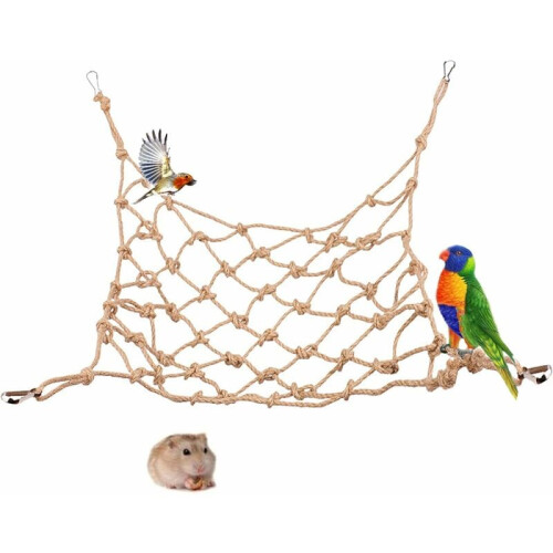 Birds' Haven, Σκάλα από Σχοινί Κάνναβης για Διέγερση Ενδιαιτήματος, Ισχυρό Ανθεκτικό
