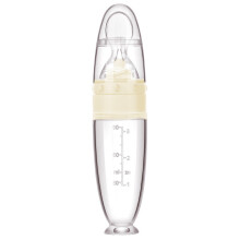Baby's Mealtime Buddy, Multifunktionale, Stehflasche, Leicht zu reinigen, Reisefreundlich, Silikon-Portionslöffel für Babynahrung, Schutzkappe