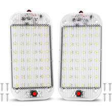Abajur de PVC espesso, luz suave para interiores de trailers, com 48 chips de alto brilho, vida útil de 50.000 horas e fácil instalação.