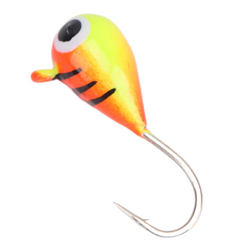 5 Stück Eisfischen Jigs Set, Hochkohlenstoffstahl, 5mm Köder 2