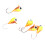 5 Stück Eisfischen Jigs Set, Hochkohlenstoffstahl, 5mm Köder 14