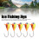 5 Stück Eisfischen Jigs Set, Hochkohlenstoffstahl, 5mm Köder 8