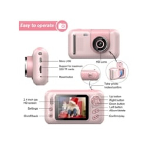 Παιδική κάμερα Autofocus 48MP FHD1080P, διασκεδαστική κάμερα παιχνιδιού με σχέδιο τρίποδου 2