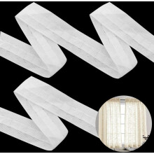 Stainless Steel Curtain Hooks, Durable Curtain Tape For Wide Variety Of Home Decor Projects, Polyester Fiber Woven And Encrypted, Easy To Install On