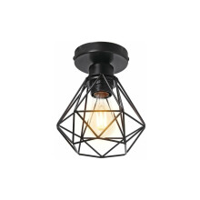 Retro-Deckenleuchten in Schwarz für die Küche, elegante, halbaufgesetzte Deckenleuchte, industrielle Landhaus-Leuchten für das Wohnzimmer