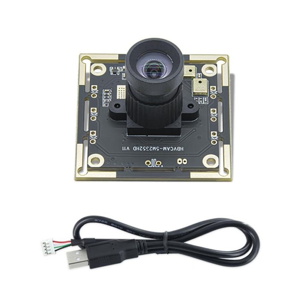 5Mp 2K Camera Module With Builtin Microphone, Usb Port, Driver, Adjustable Manual Focus Camera Lens Mount, 68 For Pc 9426802482218