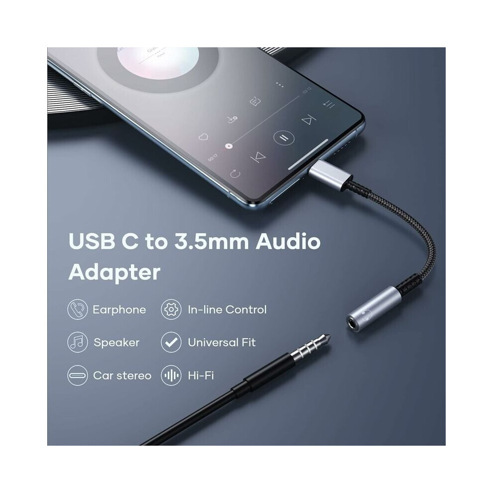 Audio Enhancer: Usb C To 3.5Mm Jack Adapter For Hi-Fi Sound, Adapt Audio Dac Technology Ensures Premium Audio Experiences, Portable Design For 9169997203649