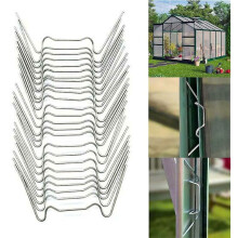Leaf Spring Clips, Aluminium Greenhouse Care Essentials, Multilayer Boards Securement Solution, Compact and Light Garden Tool (50 Pcs)