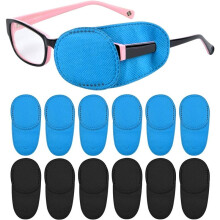 Augenklappen für Brillenträger, Behandlung von Amblyopie (Schwachsichtigkeit) und Strabismus (Schielen), vollständige Abdeckung aus Vliesstoff,