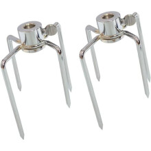 Asador giratorio profesional de acero inoxidable, tenedores para varilla de asador giratorio - Tornillos de mariposa ajustables para ajustes