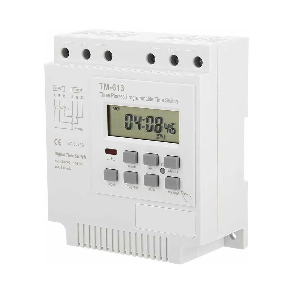 Advanced Three-Phase Timer Switch, Digital Control For Reliable Operation, Customizable Scheduling For 350V-420V Ac Motors, Unmanned Intelligent Time 9004841650111