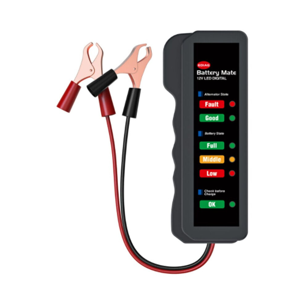 Battery Charging Indicator, Digital Auto Battery Tester For Battery Cars And Motorcycles, Load Tester With Industrial Grade ABS Material For Safe And-image-OPC-PPGMKKM-NEW