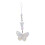 Pendentif perlé papillon doux, corde suspendue,-Transparent 1