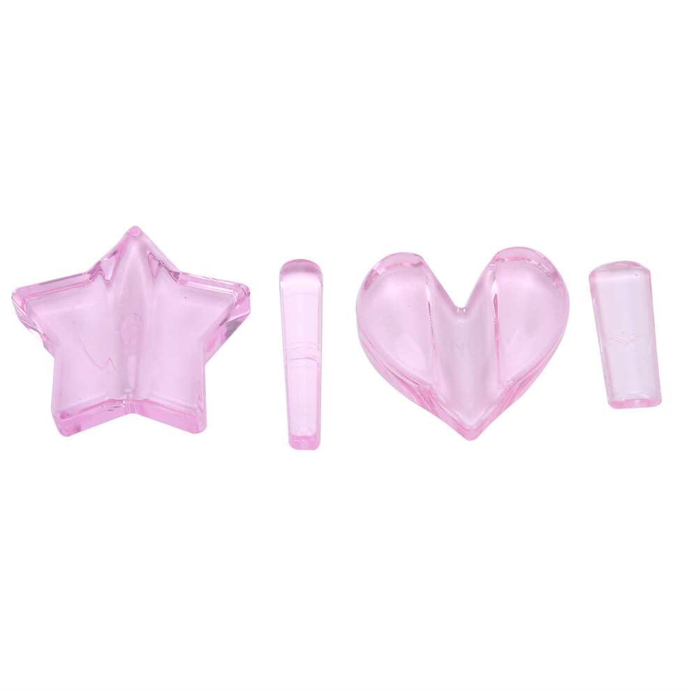 Professional Nail Art Tool, Diversified Types Star Heart Shaped Molds for Beautiful Patterns, Nail Embossed with Metal Frame Bending for Home and