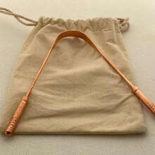 Pulitore e Lingua in Rame, Oro Rosato, 14x7.5cm, Alito Fresco