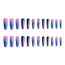 Kit de manichiură DIY, textură gel moale, stil lung, gradient de râu cu stele și vis, la modă, perfect pentru rezultate de salon acasă