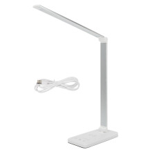 Lampe de lecture LED à intensité variable avec charge sans fil rapide, lampe de bureau LED protectrice pour les yeux, idéale pour la maison et le