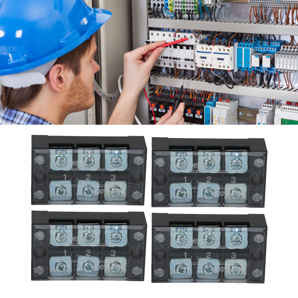 600V 45A Terminal Strip Block 4503 With Transparent Protective Cover 6901371700916