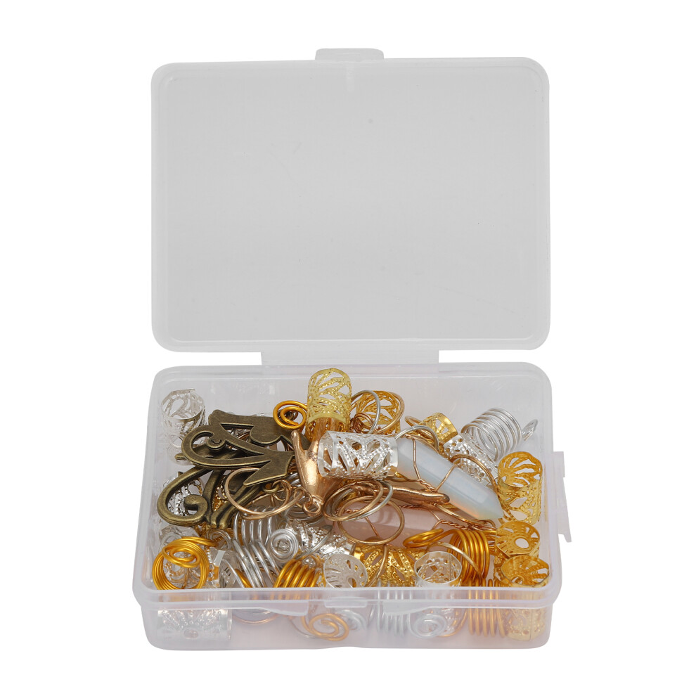 Stylish Crystal Wire Wrapped Charms, Exquisite Dreadlocks Jewelry, Unique Imitation Wood Beads, Braid Accessories, Adjustable Hair Cuffs for DIY