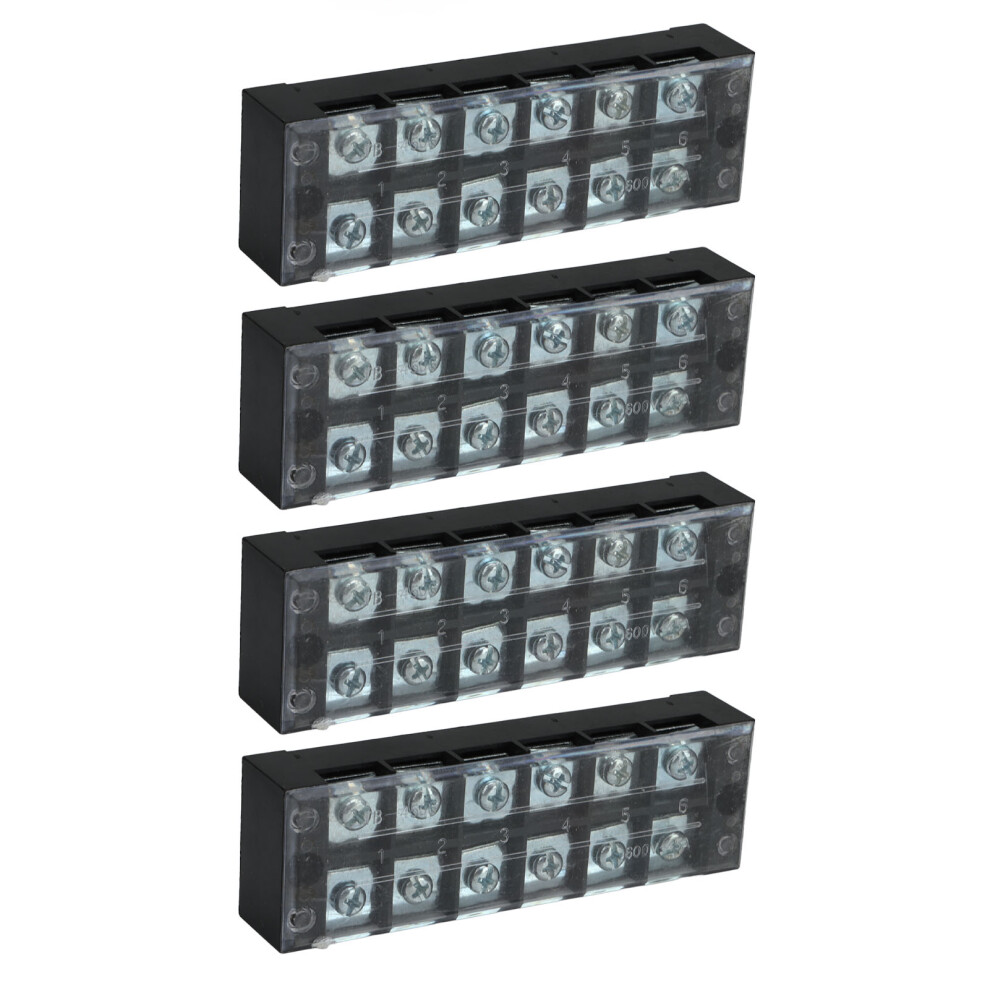 Industrial Terminal Strip Block 4Pcs Large Current Dual Row 600V 45A (4506) 7661371683709
