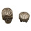 Skull Smoke Grinder Bronze 3-Layer Herb & Spice Crusher 75mm 6