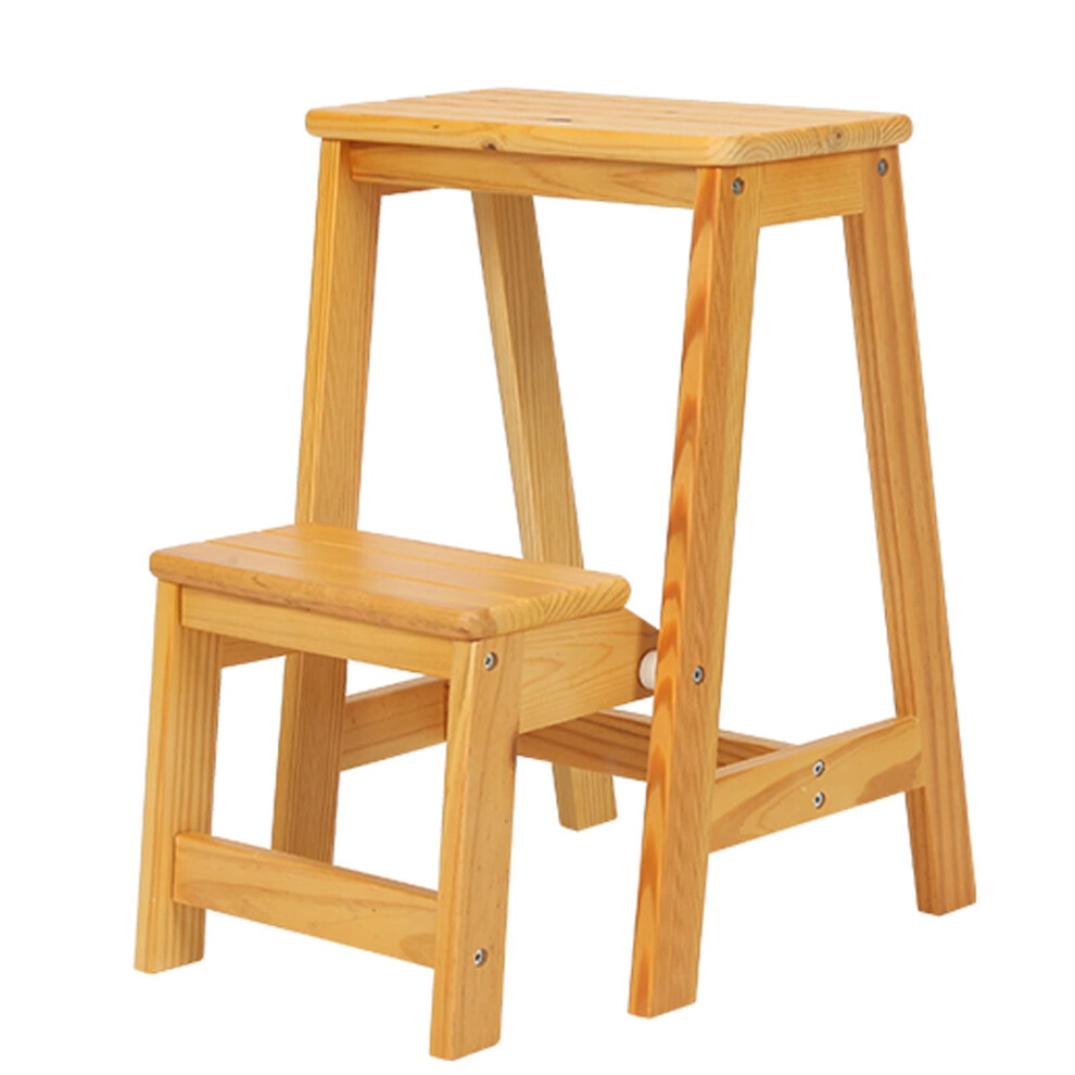 Wooden Step Stool Chair, Foldable 2Step Ladder Stool For Household, Kitchen, Bathroom, Stepping Pedal, Step Stool For Home, Kitchen, Library. 9426802483659