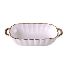 Ceramic Oven Dish 700ml Rectangular Deep Baking Tray Pink 20x13.5x5cm Roasting Dish 1 Pc