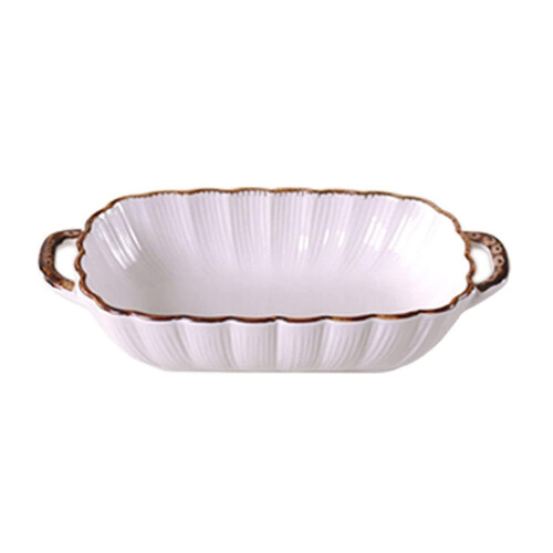 Ceramic Oven Dish 700ml Rectangular Deep Baking Tray Pink 20x13.5x5cm Roasting Dish 1 Pc