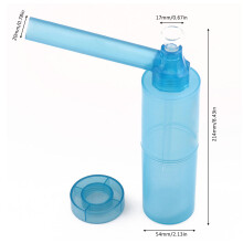 214 mm blauer Kunststoff-Glas-Wasserpfeifen Rauchpfeife Puff-Röhre Zylinder