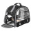 Bird Travel Carrier Clear Cage With Shoulder Window, Light Ventilated Mesh, Removable Perch, Black/White Panel 1