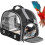 Bird Travel Carrier Clear Cage With Shoulder Window, Light Ventilated Mesh, Removable Perch, Black/White Panel 5