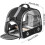 Bird Travel Carrier Clear Cage With Shoulder Window, Light Ventilated Mesh, Removable Perch, Black/White Panel 4