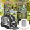 Bird Travel Carrier Clear Cage With Shoulder Window, Light Ventilated Mesh, Removable Perch, Black/White Panel 2