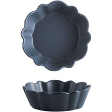 Ceramic Dinnerware Set with Porcelain Soup Bowls, Colorful Morandi Gray Baking Dish 400ml
