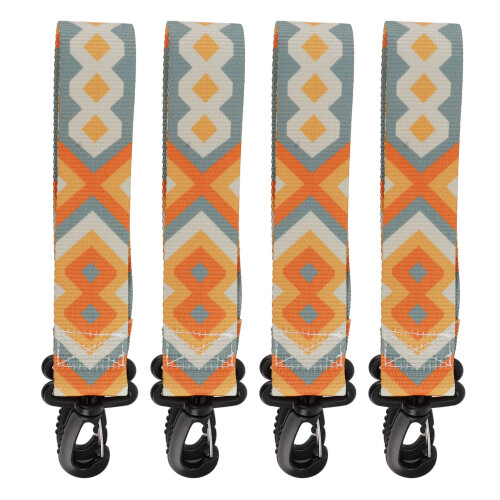 4PCS Snowboard Boot Carrier Strap Thickened Nylon 28.7in Yellow Blue 1