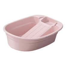 Washboard Basin Pink, Laundry Washtub With Washboard, Home Washtub For Underwear And Blouses, Household Basin