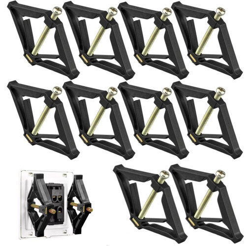 10Pcs Wall Switch Box  Tool with Durable Steel Frame for 86mm Outlet Back Box Fix Clamp